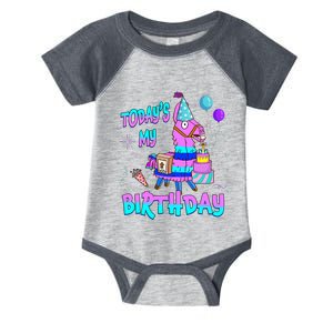 Todays My Birthday Llama Boy Girl Family Party Decorations Infant Baby Jersey Bodysuit