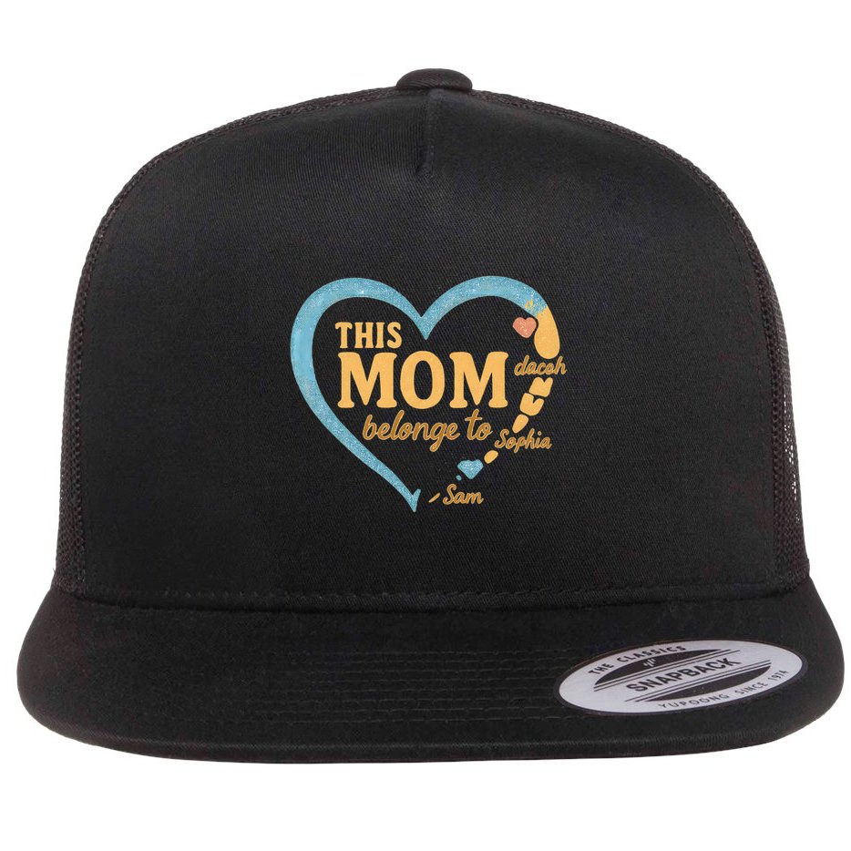 This Mom Belongs to Sophia Flat Bill Trucker Hat