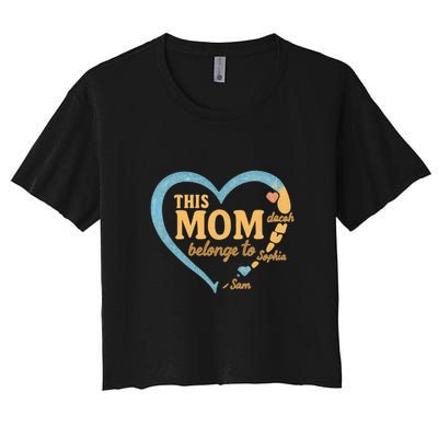 This Mom Belongs to Sophia Women's Crop Top Tee