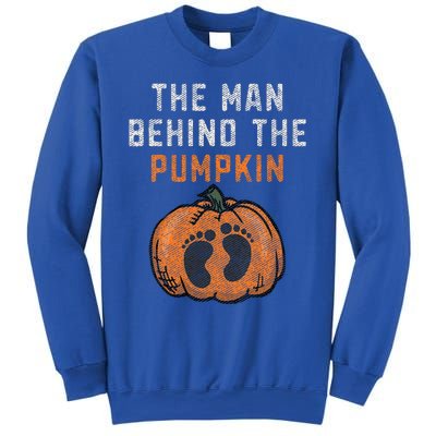 The Man Behind The Pumpkin Dad Halloween Pregnancy Reveal Sweatshirt