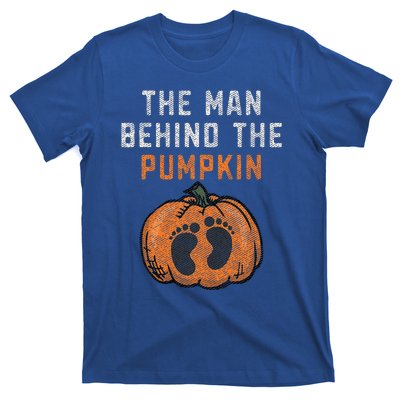 The Man Behind The Pumpkin Dad Halloween Pregnancy Reveal T-Shirt