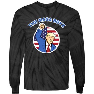 The Maga Boyz Trump Tie-Dye Long Sleeve Shirt