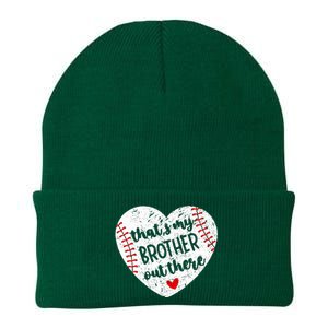 That’S My Brother Out There Baseball Sister Knit Cap Winter Beanie