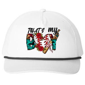 That's My Boy Cool Baseball Design Snapback Five-Panel Rope Hat