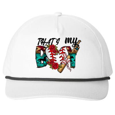 That's My Boy Cool Baseball Design Snapback Five-Panel Rope Hat