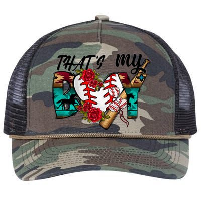 That's My Boy Cool Baseball Design Retro Rope Trucker Hat Cap