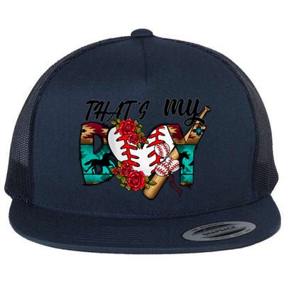 That's My Boy Cool Baseball Design Flat Bill Trucker Hat