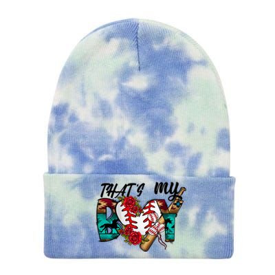 That's My Boy Cool Baseball Design Tie Dye 12in Knit Beanie