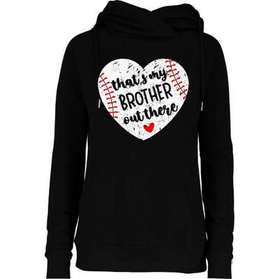 That’S My Brother Out There Baseball Sister Womens Funnel Neck Pullover Hood