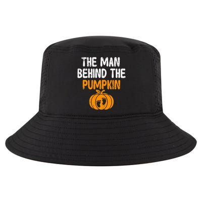 The Man Behind The Pumpkin Pregnancy Halloween Cool Comfort Performance Bucket Hat