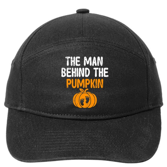 The Man Behind The Pumpkin Pregnancy Halloween 7-Panel Snapback Hat