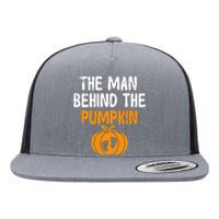 The Man Behind The Pumpkin Pregnancy Halloween Flat Bill Trucker Hat