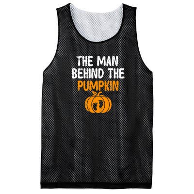 The Man Behind The Pumpkin Pregnancy Halloween Mesh Reversible Basketball Jersey Tank