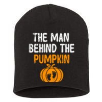 The Man Behind The Pumpkin Pregnancy Halloween Short Acrylic Beanie