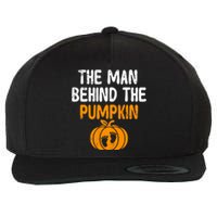 The Man Behind The Pumpkin Pregnancy Halloween Wool Snapback Cap