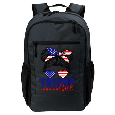 Trump Messy Bun Trump 2024 Election American Flag Daily Commute Backpack