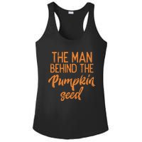 The Man Behind The Pumpkin Seed Halloween Pregnancy Dad Ladies PosiCharge Competitor Racerback Tank