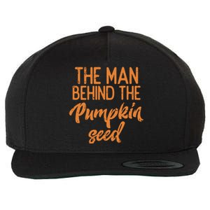 The Man Behind The Pumpkin Seed Halloween Pregnancy Dad Wool Snapback Cap