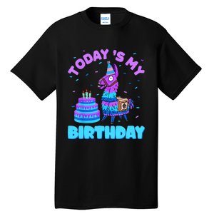 Todays My Birthday Llama Birthday Party Decorations Tall T-Shirt