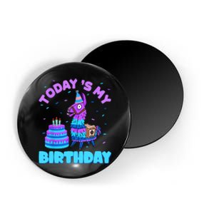 Todays My Birthday Llama Birthday Party Decorations Magnet