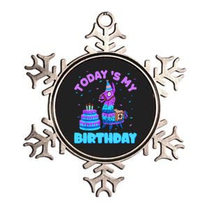 Todays My Birthday Llama Birthday Party Decorations Metallic Star Ornament