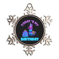 Todays My Birthday Llama Birthday Party Decorations Metallic Star Ornament