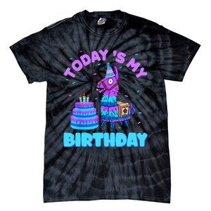 Todays My Birthday Llama Birthday Party Decorations Tie-Dye T-Shirt