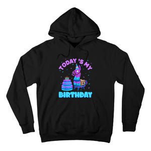 Todays My Birthday Llama Birthday Party Decorations Tall Hoodie