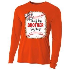 Thats My Brother Out There Baseball Lover Sister Great Gift Cooling Performance Long Sleeve Crew