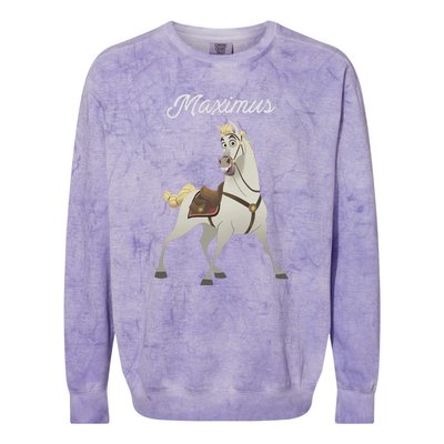 Tangled Maximus Best Horse Pose Colorblast Crewneck Sweatshirt