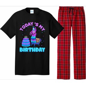 Todays My Birthday Llama Family Party Decorations Pajama Set