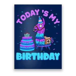 Todays My Birthday Llama Family Party Decorations Poster