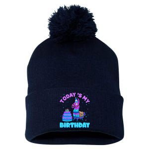 Todays My Birthday Llama Family Party Decorations Pom Pom 12in Knit Beanie