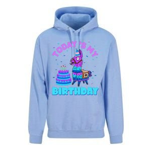 Todays My Birthday Llama Family Party Decorations Unisex Surf Hoodie