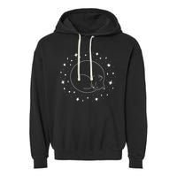 Threadless Midnightcoffee Black Cat Void Garment-Dyed Fleece Hoodie