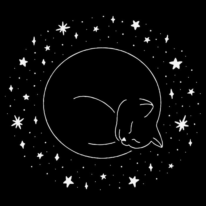 Threadless Midnightcoffee Black Cat Void Poster