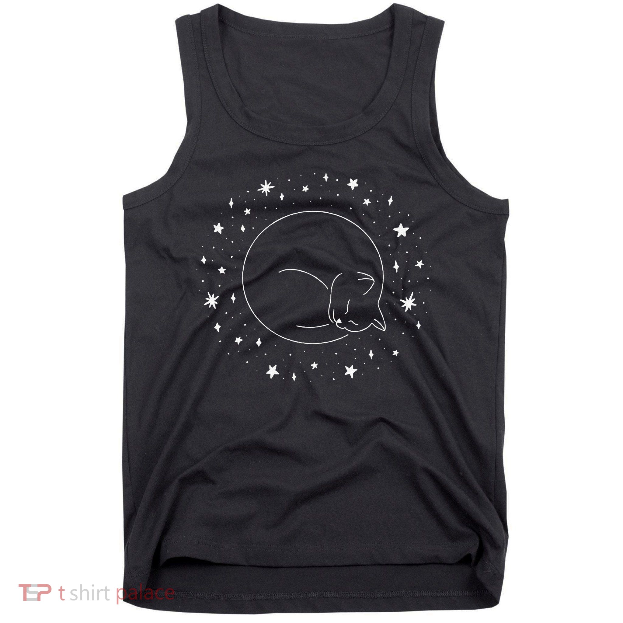 Threadless Midnightcoffee Black Cat Void Tank Top