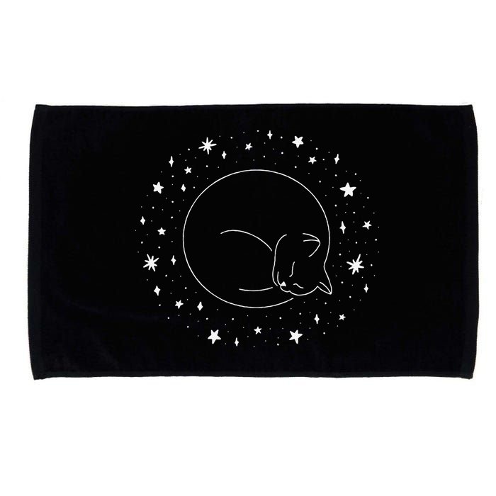 Threadless Midnightcoffee Black Cat Void Microfiber Hand Towel