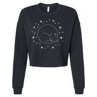 Threadless Midnightcoffee Black Cat Void Cropped Pullover Crew