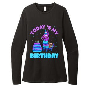 Today's My Birthday Cute Llama Animal Party Womens CVC Long Sleeve Shirt