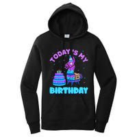 Today's My Birthday Cute Llama Animal Party Women's Pullover Hoodie