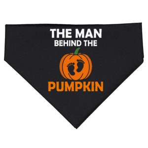 The Man Behind The Pumpkin Daddy Pregnancy Halloween Family USA-Made Doggie Bandana