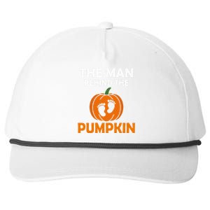 The Man Behind The Pumpkin Daddy Pregnancy Halloween Family Snapback Five-Panel Rope Hat