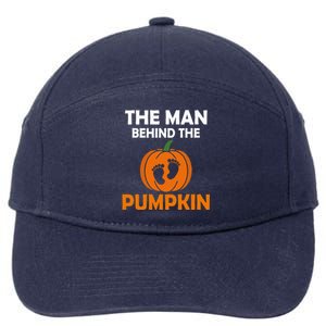 The Man Behind The Pumpkin Daddy Pregnancy Halloween Family 7-Panel Snapback Hat