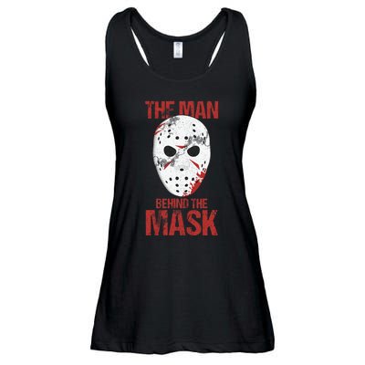 The Man Behind The Mask Lazy Halloween Costume Horror Movie Ladies Essential Flowy Tank