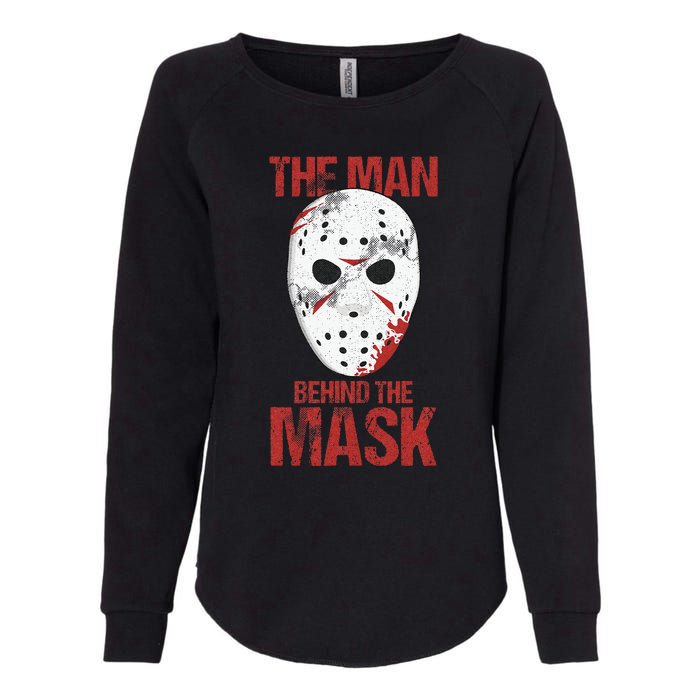 The Man Behind The Mask Lazy Halloween Costume Horror Movie Womens California Wash Sweatshirt