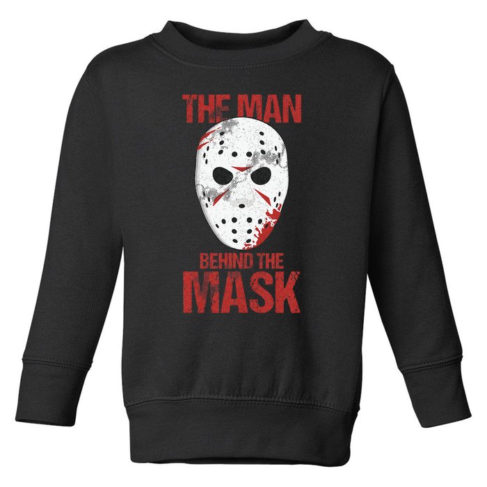 The Man Behind The Mask Lazy Halloween Costume Horror Movie Toddler Sweatshirt