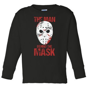 The Man Behind The Mask Lazy Halloween Costume Horror Movie Toddler Long Sleeve Shirt