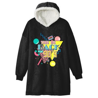 Take Me Back To The 90s Vintage Birthday Retro Style90s Lover Party Hooded Wearable Blanket