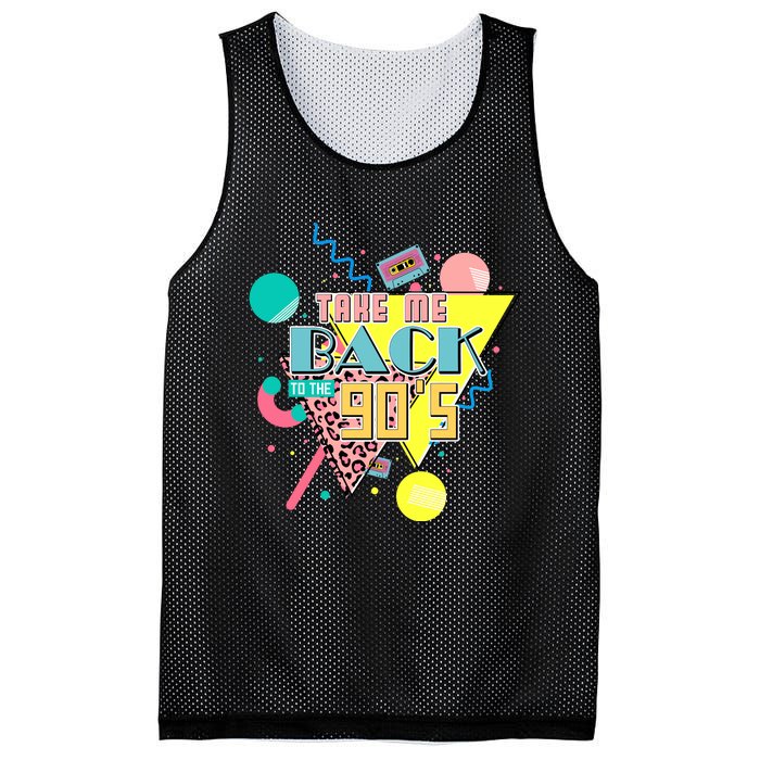 Take Me Back To The 90s Vintage Birthday Retro Style90s Lover Party Mesh Reversible Basketball Jersey Tank